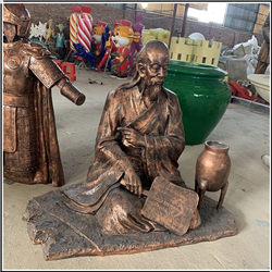 古代熬藥人物銅雕塑鑄造 古代熬藥人物銅雕塑鑄造