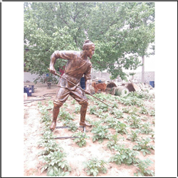 除草農耕人物雕塑鑄造 除草農耕人物雕塑鑄造