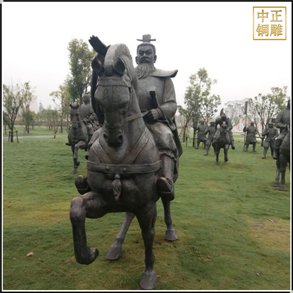 曹操騎戰馬銅雕塑鑄造.jpg
