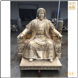 坐像成吉思汗銅雕塑 坐像成吉思汗銅雕塑