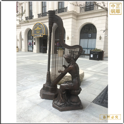 室外大型彈音樂銅雕塑 室外大型彈音樂銅雕塑