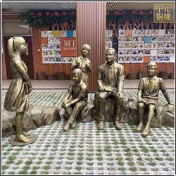 校園課件閑聊人物銅雕塑 校園課件閑聊人物銅雕塑