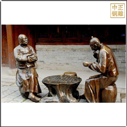 園林下棋雕塑圖片 園林下棋雕塑圖片