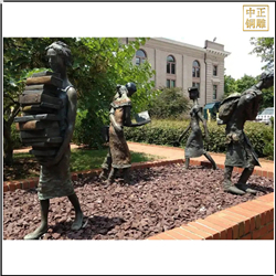 戶外青銅學生抽象雕塑 戶外青銅學生抽象雕塑