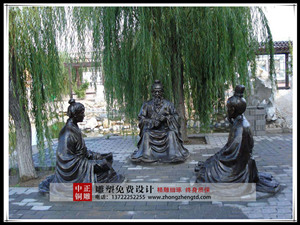 校園師生雕塑 校園師生雕塑