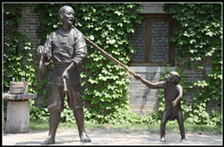 耍猴戲銅雕塑 耍猴戲銅雕塑