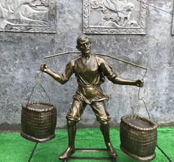 古代賣貨郎雕塑|定做古代賣貨雕塑 古代賣貨郎雕塑|定做古代賣貨雕塑