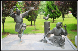 聞雞起舞人物雕塑圖片 聞雞起舞人物雕塑圖片