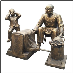 爆爆米花民俗人物雕塑 爆爆米花民俗人物雕塑